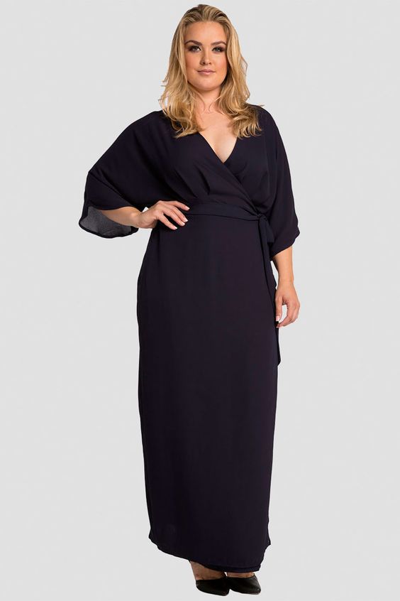 Plus Size Maxi Dresses In Gorgeous Midnight Blue - The Untidy Closet